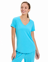 Футболка женская с V-вырезом серии Bamboo Бирюзовый