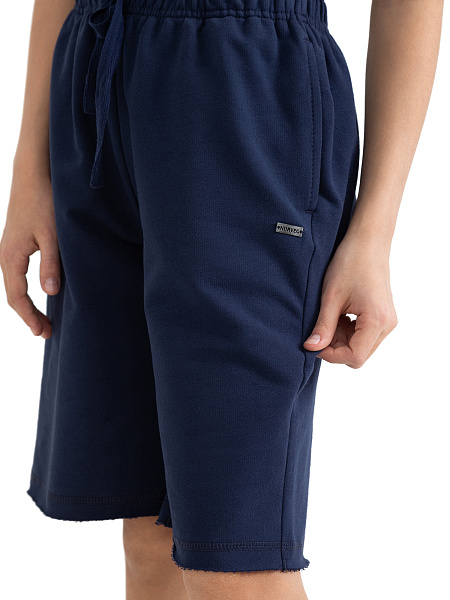 Шорты детские для девочек Cotton, цвет темно-синий, фото 4