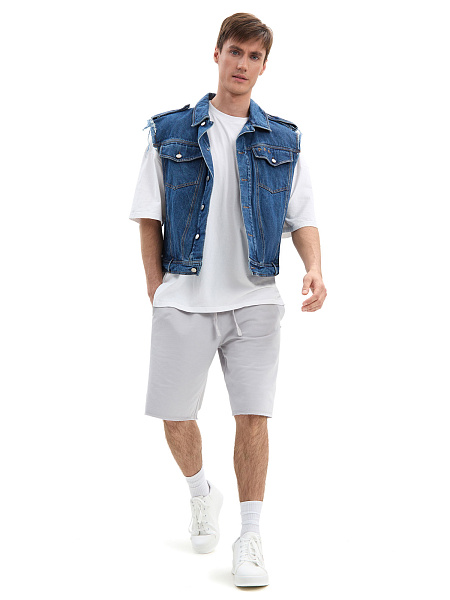 Шорты мужские Cotton, цвет светло-серый, фото 6