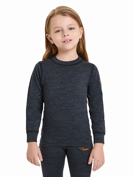 Термофутболка детская для девочек с длинным рукавом серии ACTIVE KIDS, двухслойное термобелье, фото 1