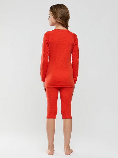 Комплект термобелья для девочек серии SPORT WOOL, цвет красный, фото 4