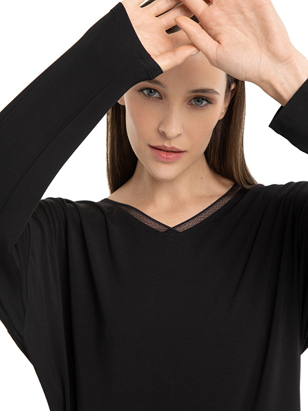 Лонгслив женский серии Bamboo, цвет черный, фото 3