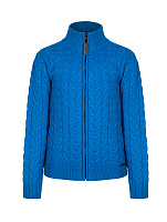 Кардиган на молнии Super Fine Merino Wool подростковый для мальчиков Бирюзово-синий