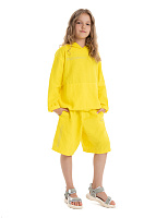 Худи из 100% льна для девочек подростков Желтый