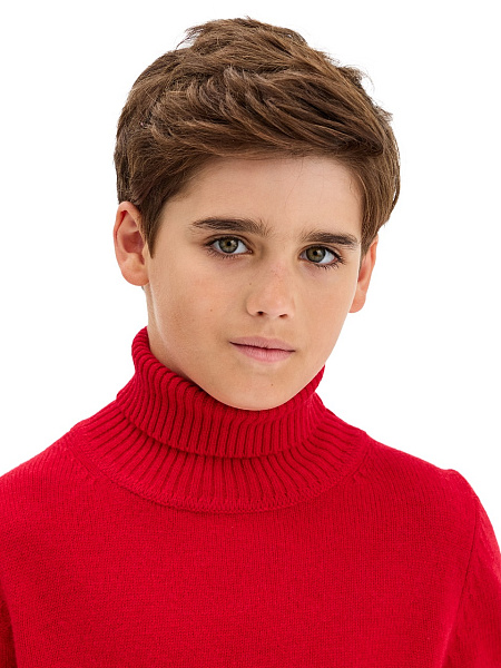 Свитер Merino Base детский для мальчиков, цвет алый, фото 3