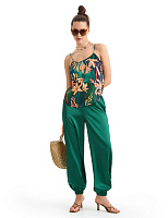 Топ на бретелях серии SILK Принт Тропический