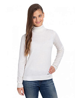 Свитер Cashmere подростковый с высоким воротом Белый