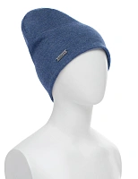 Шапка из 100% шерсти мериносов Джинс меланж