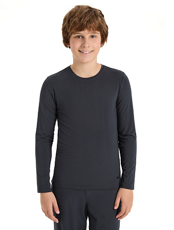 Лонгслив Bamboo для мальчика-подростка, цвет темно-серый, фото 1