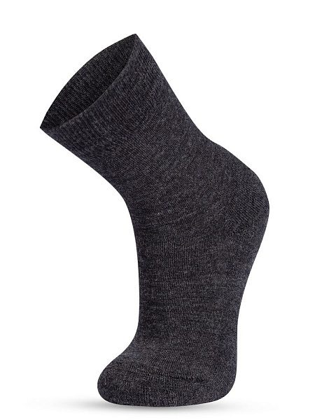 Термоноски детские шерстяные серии SOFT MERINO WOOL, цвет темно-серый меланж, фото 2
