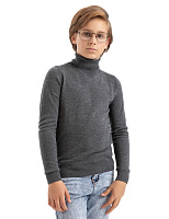 Свитер Cash Touch подростковый для мальчиков Темно-серый меланж
