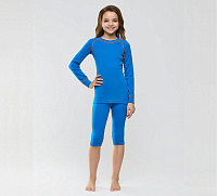 Комплект термобелья для девочек серии SPORT WOOL Ультрамарин