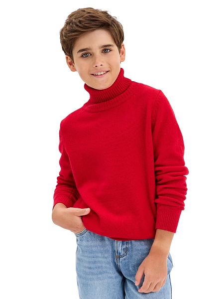 Свитер Merino Base детский для мальчиков-подростков, цвет алый, фото 6