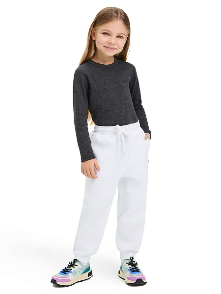 Джоггеры детские ORGANOMICA Cotton, цвет белый, фото 2