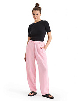 Брюки женские с карманами серии LINEN Розовый