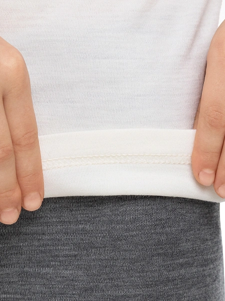 Термофутболка для девочек-подростков серии SOFT. Знак Woolmark, цвет молочный, фото 5