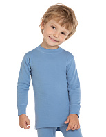 Термофутболка для мальчиков с длинным рукавом серии SOFT Голубой пепельный