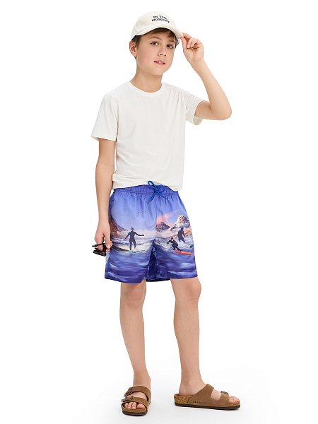 Шорты для мальчика Swimwear, цвет ярко-синий паттерн surf острова, фото 4