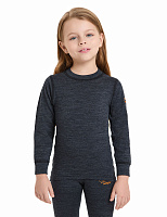 Термофутболка детская для девочек с длинным рукавом серии ACTIVE KIDS Антрацит