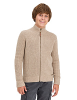 Кардиган шерстяной на молнии для мальчиков-подростков Бежевый