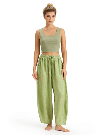 Брюки женские "baggy" серии LINEN, цвет фисташковый, фото 1