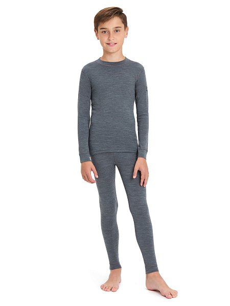 SOFT Комплект термобелья для мальчиков-подростков, цвет серый меланж, фото 1