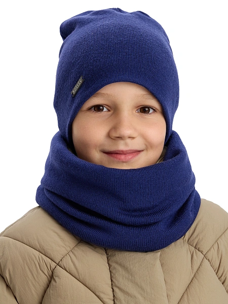 Комплект шапка и снуд из 100% шерсти мериносов, фото 1