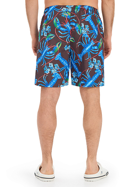 Swimwear Шорты мужские, цвет черный паттерн лобстеры, фото 3