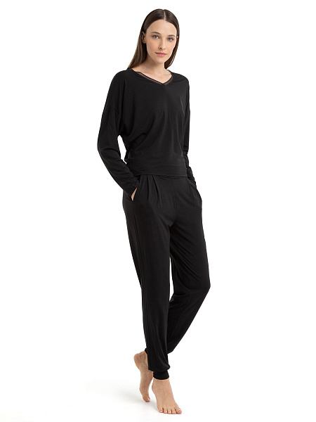 Лонгслив женский серии Bamboo, цвет черный, фото 2