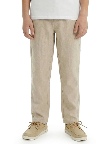 Брюки для мальчика серии LINEN, цвет бежевый, фото 2