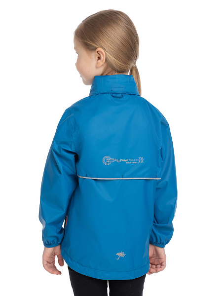 Ультралегкая куртка-ветровка для девочек из мембраны, цвет лайм неон, фото 5