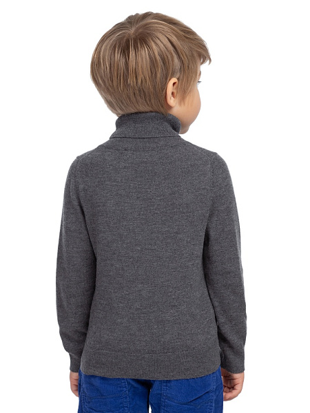 Свитер Cash Touch детский для мальчиков, цвет темно-серый меланж, фото 4