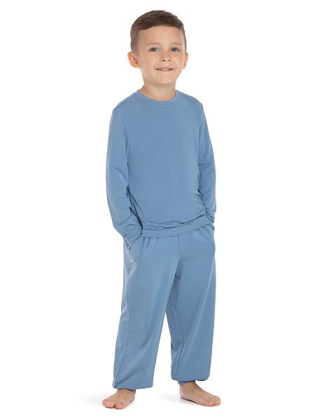 Лонгслив Bamboo для мальчика, цвет лаванда, фото 2