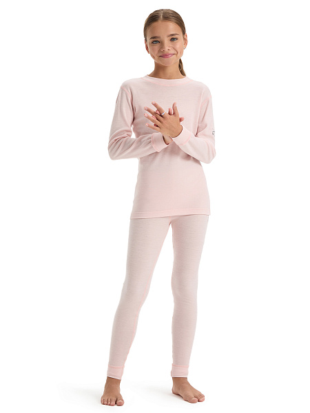 Термолеггинсы детские для девочек-подростков серии SOFT. Знак Woolmark, цвет розовый, фото 4