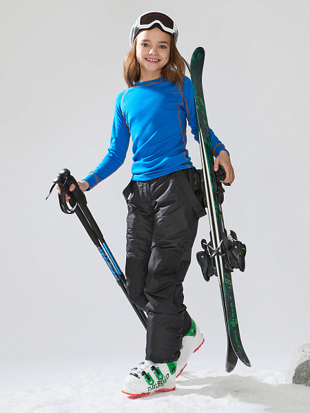 Комплект термобелья для девочек серии SPORT WOOL, цвет ультрамарин, фото 1