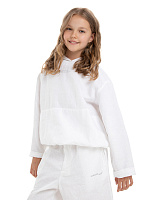 Худи из 100% льна для девочек подростков Белый
