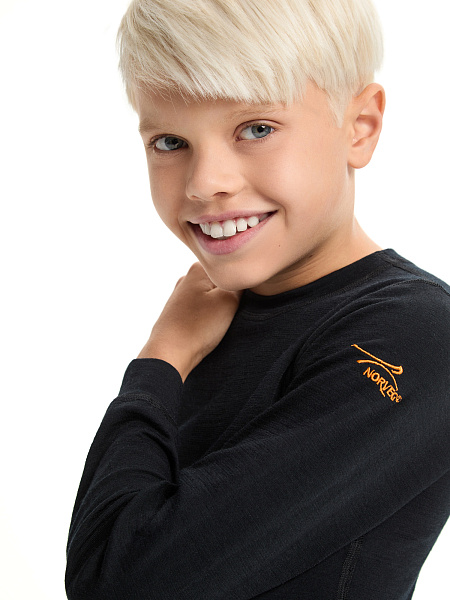 Термофутболка для мальчиков - подростков серии ACTIVE KIDS, цвет черный, фото 4