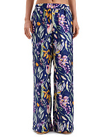 Брюки SILK женские прямые Паттерн Spring Garden