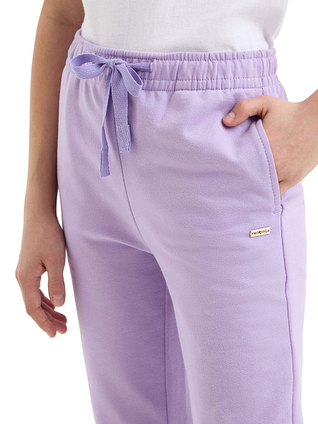Брюки-джоггеры детские для девочек серии Cotton, цвет лаванда, фото 4