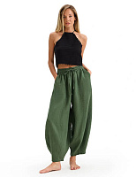 Брюки женские "baggy" серии LINEN Олива