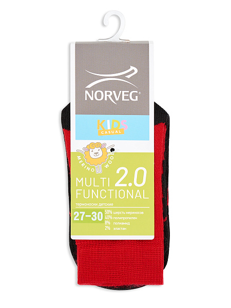 Термоноски для детей серии MULTIFUNCTIONAL, цвет красный, фото 4