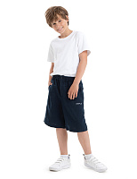 Шорты-бермуды из 100% льна для мальчиков-подростков Темно-синий