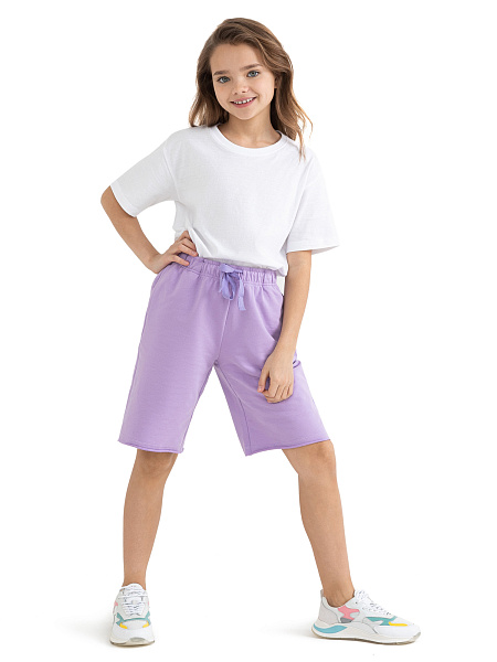 Шорты детские для девочек Cotton, цвет лаванда, фото 1