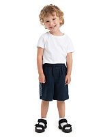 Шорты-бермуды из 100% льна для мальчиков Темно-синий