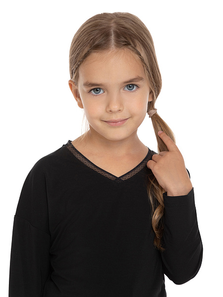 Лонгслив Bamboo для девочки-подростка, цвет черный, фото 3