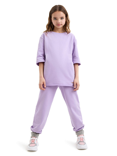 Брюки-джоггеры подростковые серии Cotton, цвет лаванда, фото 1
