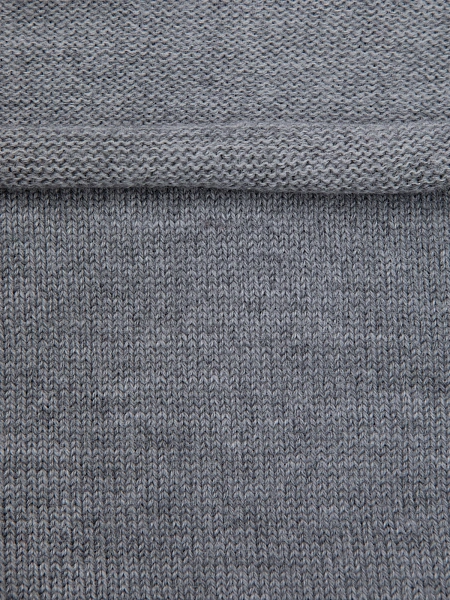 Теплый снуд из шерсти мериносов, цвет серый меланж, фото 3