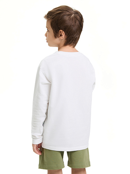 Лонгслив ORGANOMICA Cotton, цвет белый, фото 3