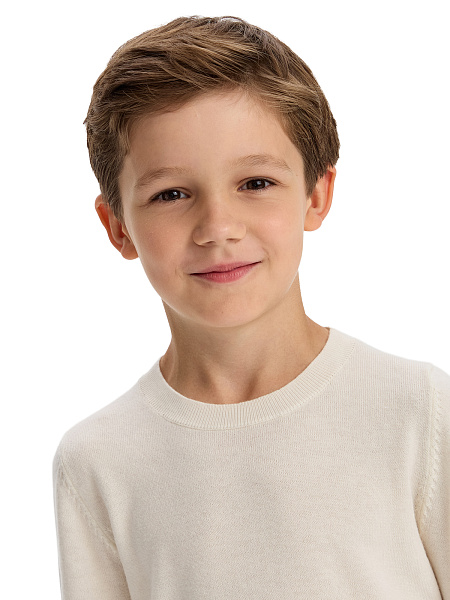 Джемпер CashTouch детский для мальчиков, цвет белый, фото 3