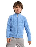 Кофта на молнии Super Fine Merino Wool для мальчиков Голубой меланж